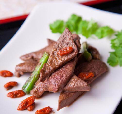 gan lợn sào
